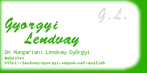 gyorgyi lendvay business card