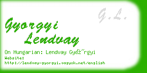 gyorgyi lendvay business card